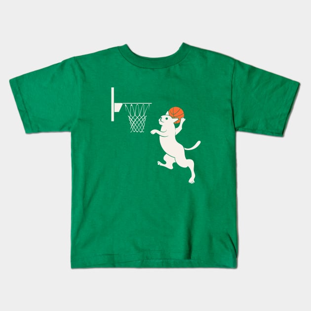 BasCatball Kids T-Shirt by Oiyo